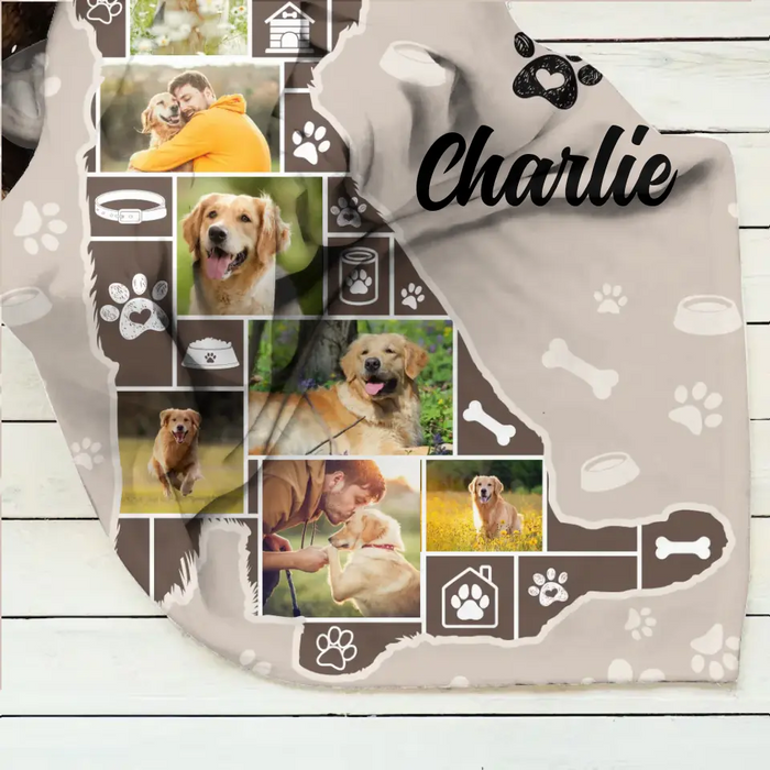 Personalized Dog Photo Fleece Throw Blanket & Quilt - Upload Photo - Gift Idea for Dog Lovers