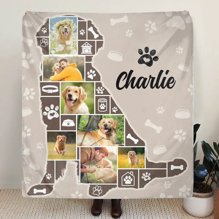 Personalized Dog Photo Fleece Throw Blanket & Quilt - Upload Photo - Gift Idea for Dog Lovers