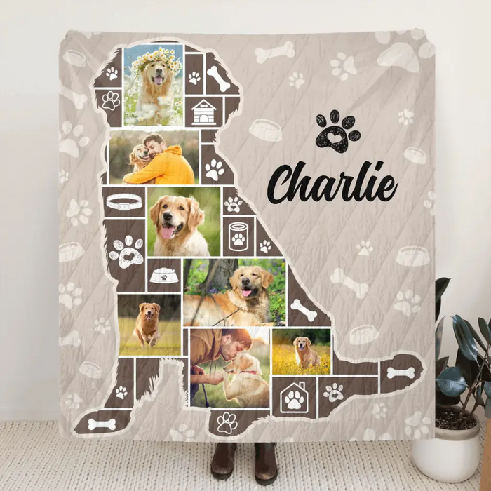 Personalized Dog Photo Fleece Throw Blanket & Quilt - Upload Photo - Gift Idea for Dog Lovers