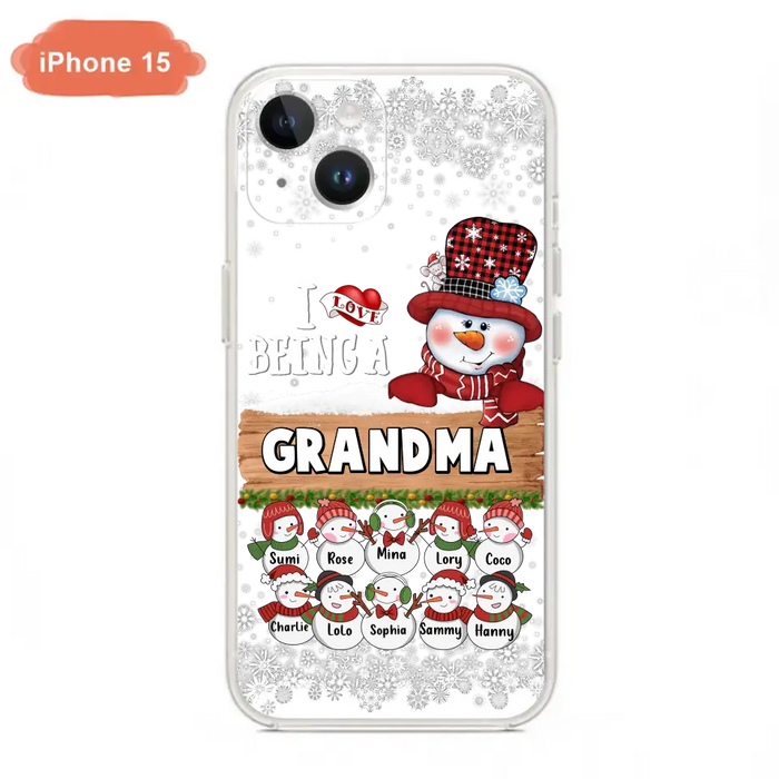 Personalized Grandma Phone Case - Up to 10 Grandkids - Christmas Gift Idea for Grandma - I Love Being A Grandma - Case For iPhone/Samsung