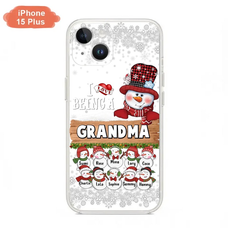 Personalized Grandma Phone Case - Up to 10 Grandkids - Christmas Gift Idea for Grandma - I Love Being A Grandma - Case For iPhone/Samsung