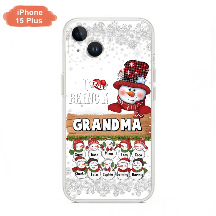 Personalized Grandma Phone Case - Up to 10 Grandkids - Christmas Gift Idea for Grandma - I Love Being A Grandma - Case For iPhone/Samsung