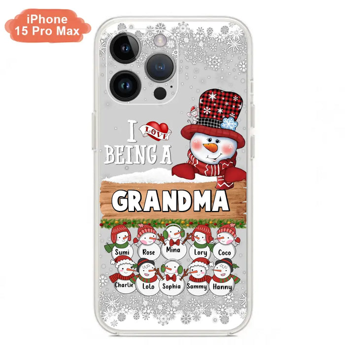 Personalized Grandma Phone Case - Up to 10 Grandkids - Christmas Gift Idea for Grandma - I Love Being A Grandma - Case For iPhone/Samsung