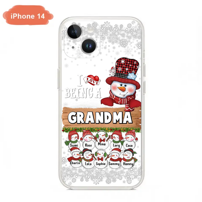 Personalized Grandma Phone Case - Up to 10 Grandkids - Christmas Gift Idea for Grandma - I Love Being A Grandma - Case For iPhone/Samsung