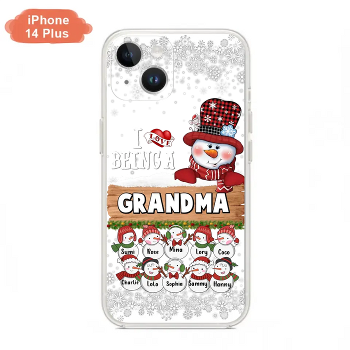 Personalized Grandma Phone Case - Up to 10 Grandkids - Christmas Gift Idea for Grandma - I Love Being A Grandma - Case For iPhone/Samsung