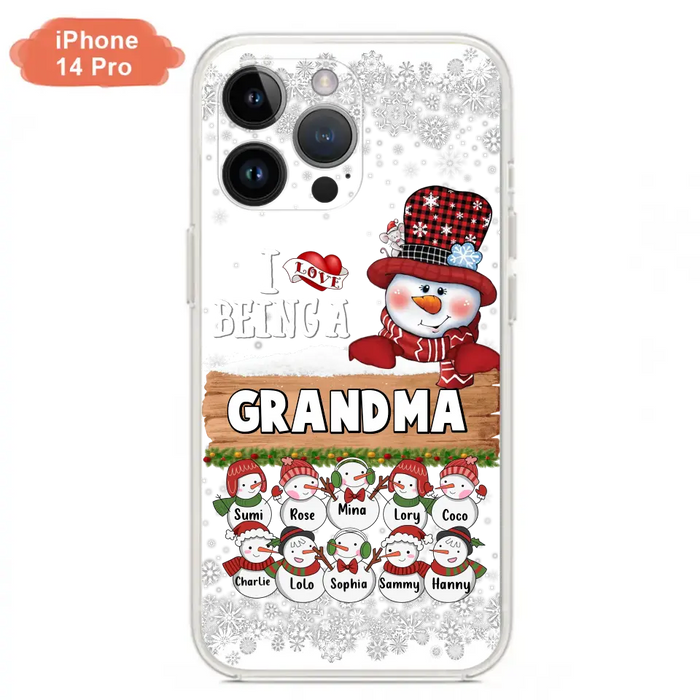 Personalized Grandma Phone Case - Up to 10 Grandkids - Christmas Gift Idea for Grandma - I Love Being A Grandma - Case For iPhone/Samsung