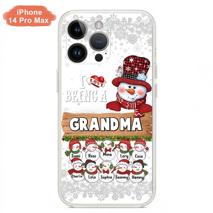 Personalized Grandma Phone Case - Up to 10 Grandkids - Christmas Gift Idea for Grandma - I Love Being A Grandma - Case For iPhone/Samsung