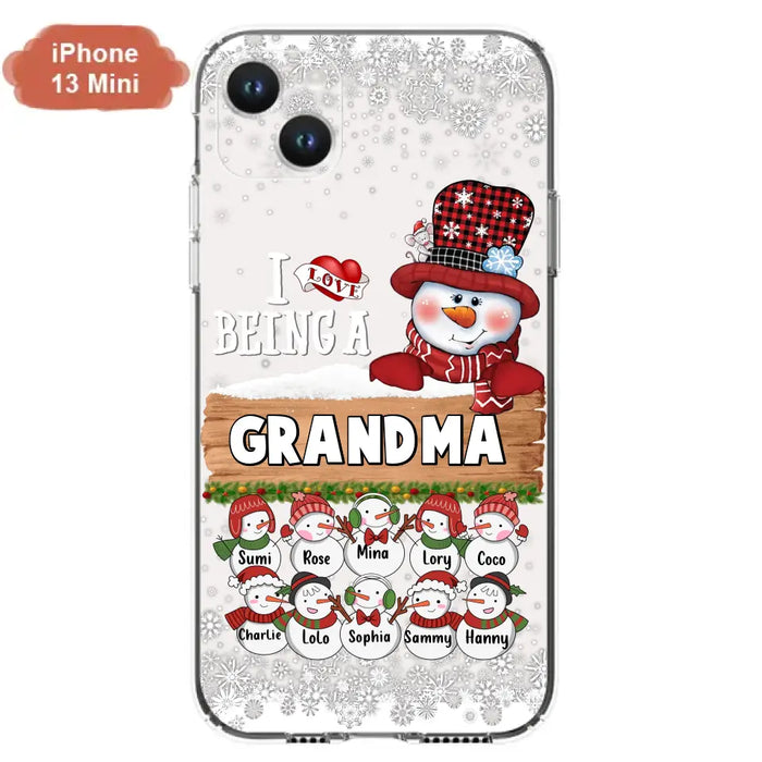 Personalized Grandma Phone Case - Up to 10 Grandkids - Christmas Gift Idea for Grandma - I Love Being A Grandma - Case For iPhone/Samsung