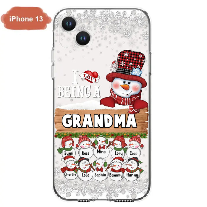 Personalized Grandma Phone Case - Up to 10 Grandkids - Christmas Gift Idea for Grandma - I Love Being A Grandma - Case For iPhone/Samsung