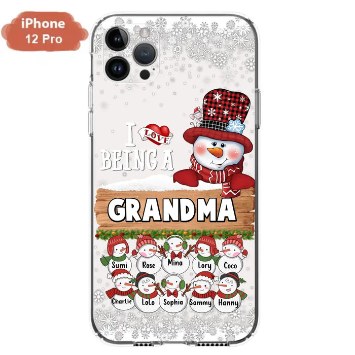 Personalized Grandma Phone Case - Up to 10 Grandkids - Christmas Gift Idea for Grandma - I Love Being A Grandma - Case For iPhone/Samsung