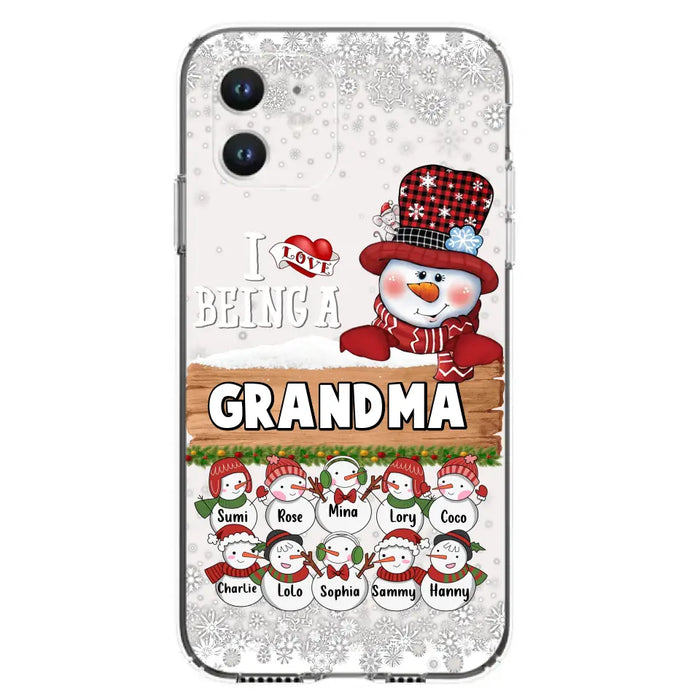 Personalized Grandma Phone Case - Up to 10 Grandkids - Christmas Gift Idea for Grandma - I Love Being A Grandma - Case For iPhone/Samsung