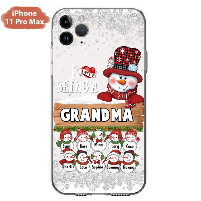 Personalized Grandma Phone Case - Up to 10 Grandkids - Christmas Gift Idea for Grandma - I Love Being A Grandma - Case For iPhone/Samsung