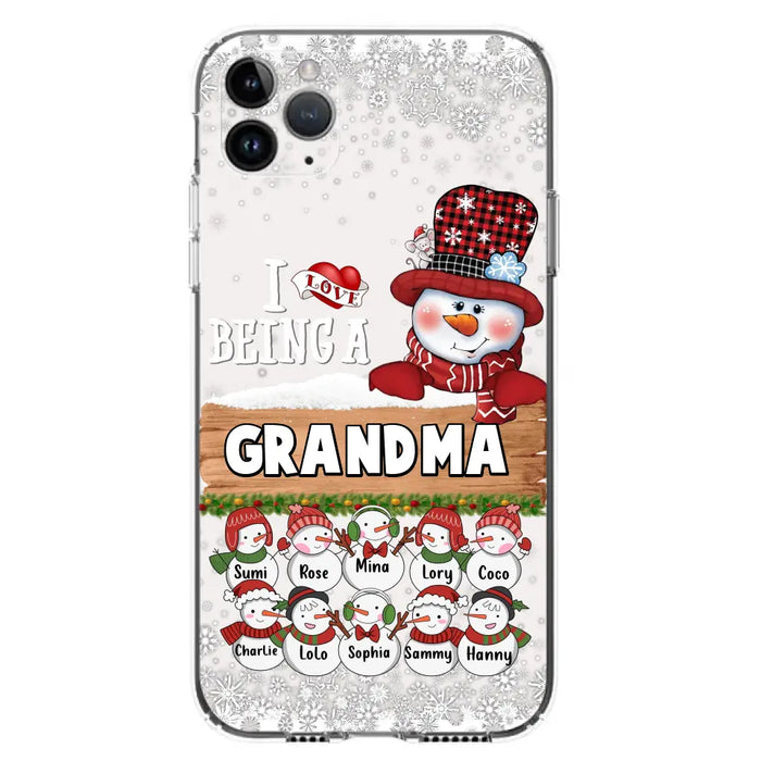 Personalized Grandma Phone Case - Up to 10 Grandkids - Christmas Gift Idea for Grandma - I Love Being A Grandma - Case For iPhone/Samsung