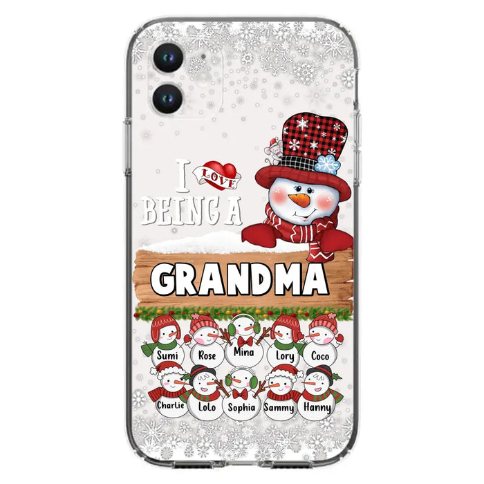 Personalized Grandma Phone Case - Up to 10 Grandkids - Christmas Gift Idea for Grandma - I Love Being A Grandma - Case For iPhone/Samsung