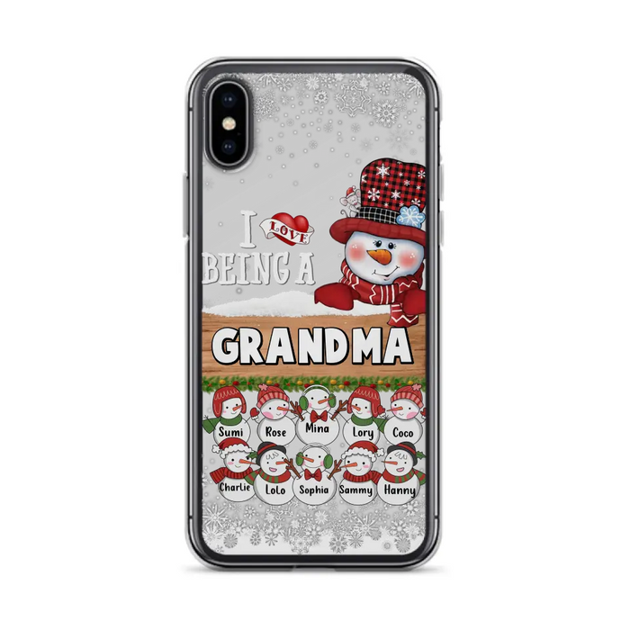 Personalized Grandma Phone Case - Up to 10 Grandkids - Christmas Gift Idea for Grandma - I Love Being A Grandma - Case For iPhone/Samsung
