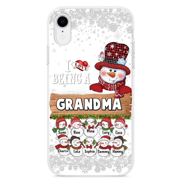 Personalized Grandma Phone Case - Up to 10 Grandkids - Christmas Gift Idea for Grandma - I Love Being A Grandma - Case For iPhone/Samsung
