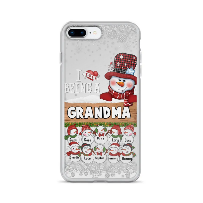 Personalized Grandma Phone Case - Up to 10 Grandkids - Christmas Gift Idea for Grandma - I Love Being A Grandma - Case For iPhone/Samsung