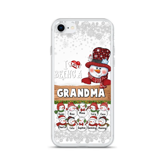 Personalized Grandma Phone Case - Up to 10 Grandkids - Christmas Gift Idea for Grandma - I Love Being A Grandma - Case For iPhone/Samsung