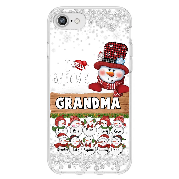 Personalized Grandma Phone Case - Up to 10 Grandkids - Christmas Gift Idea for Grandma - I Love Being A Grandma - Case For iPhone/Samsung