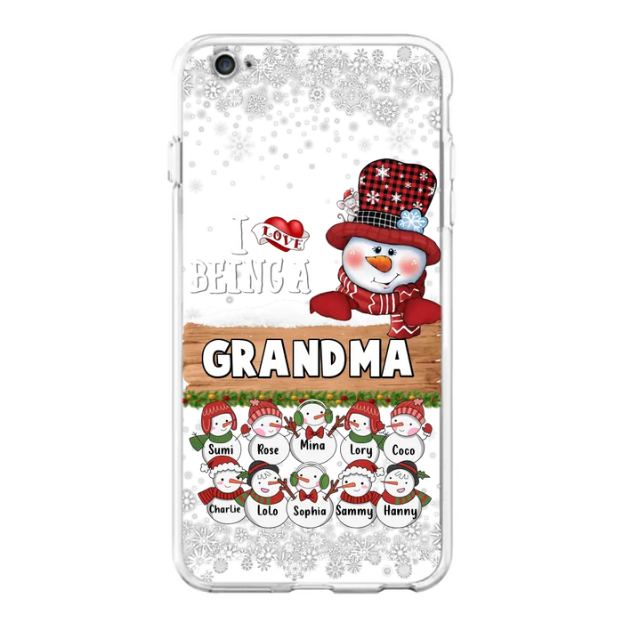 Personalized Grandma Phone Case - Up to 10 Grandkids - Christmas Gift Idea for Grandma - I Love Being A Grandma - Case For iPhone/Samsung