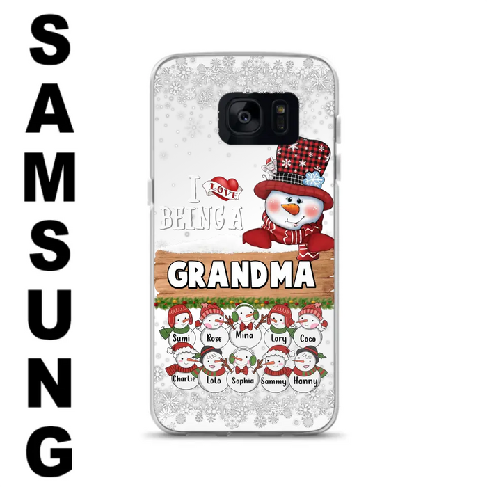 Personalized Grandma Phone Case - Up to 10 Grandkids - Christmas Gift Idea for Grandma - I Love Being A Grandma - Case For iPhone/Samsung