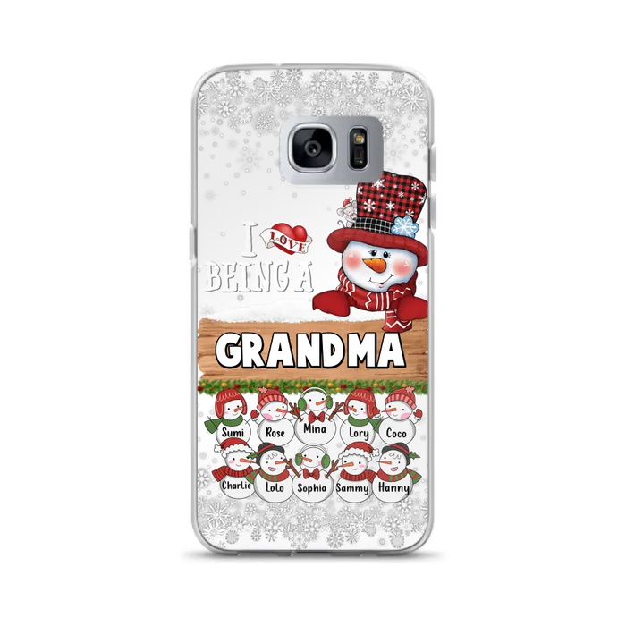 Personalized Grandma Phone Case - Up to 10 Grandkids - Christmas Gift Idea for Grandma - I Love Being A Grandma - Case For iPhone/Samsung