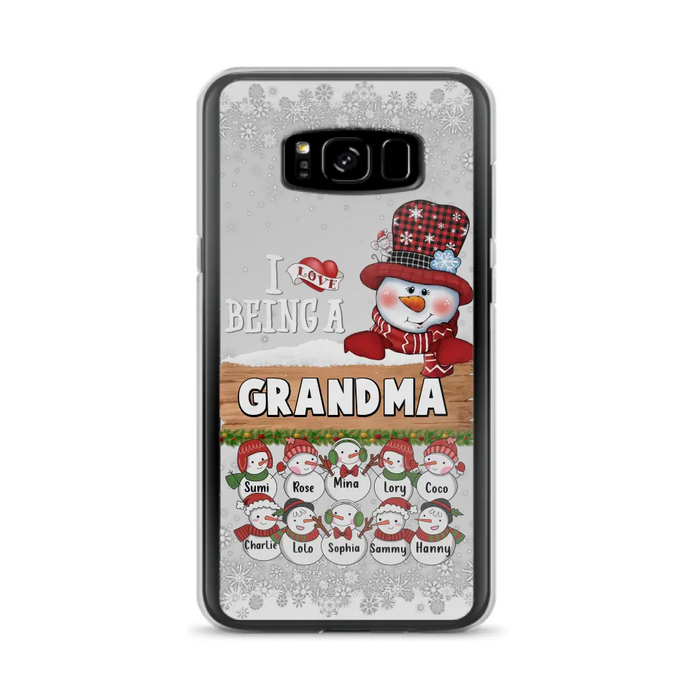 Personalized Grandma Phone Case - Up to 10 Grandkids - Christmas Gift Idea for Grandma - I Love Being A Grandma - Case For iPhone/Samsung