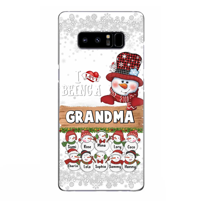 Personalized Grandma Phone Case - Up to 10 Grandkids - Christmas Gift Idea for Grandma - I Love Being A Grandma - Case For iPhone/Samsung