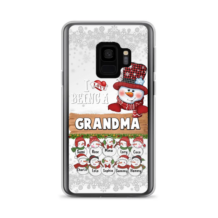 Personalized Grandma Phone Case - Up to 10 Grandkids - Christmas Gift Idea for Grandma - I Love Being A Grandma - Case For iPhone/Samsung