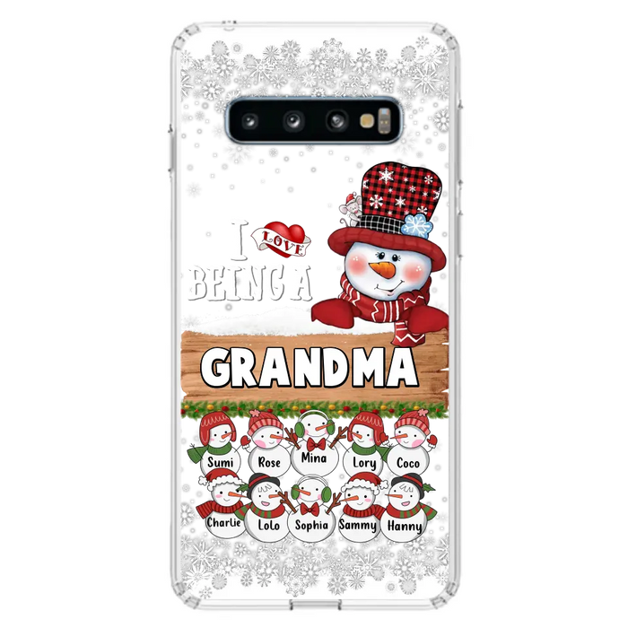 Personalized Grandma Phone Case - Up to 10 Grandkids - Christmas Gift Idea for Grandma - I Love Being A Grandma - Case For iPhone/Samsung