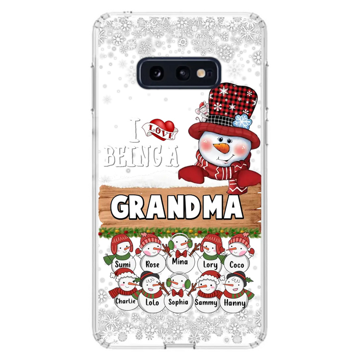 Personalized Grandma Phone Case - Up to 10 Grandkids - Christmas Gift Idea for Grandma - I Love Being A Grandma - Case For iPhone/Samsung