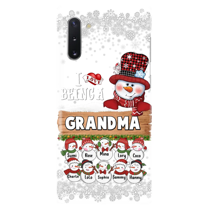 Personalized Grandma Phone Case - Up to 10 Grandkids - Christmas Gift Idea for Grandma - I Love Being A Grandma - Case For iPhone/Samsung