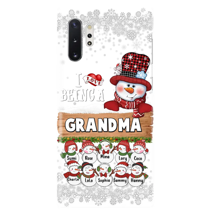 Personalized Grandma Phone Case - Up to 10 Grandkids - Christmas Gift Idea for Grandma - I Love Being A Grandma - Case For iPhone/Samsung