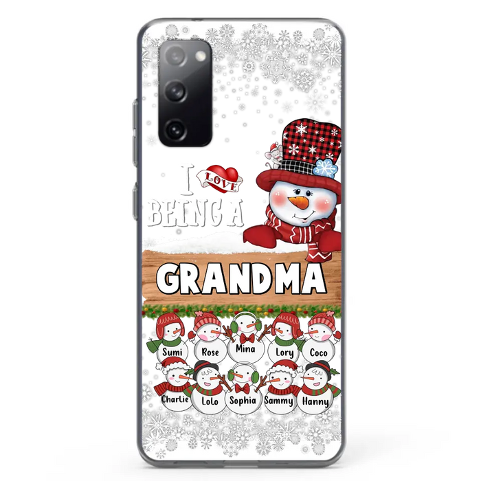Personalized Grandma Phone Case - Up to 10 Grandkids - Christmas Gift Idea for Grandma - I Love Being A Grandma - Case For iPhone/Samsung
