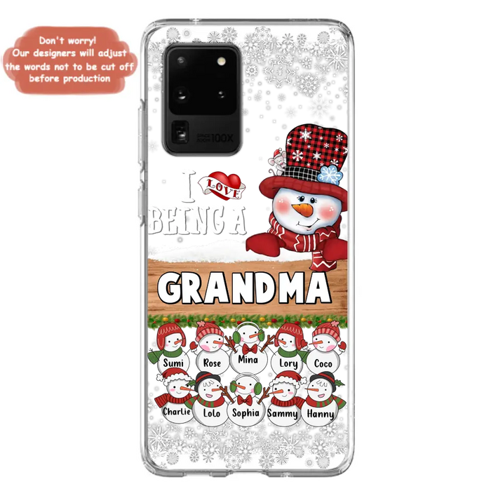Personalized Grandma Phone Case - Up to 10 Grandkids - Christmas Gift Idea for Grandma - I Love Being A Grandma - Case For iPhone/Samsung