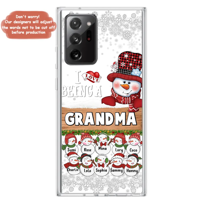 Personalized Grandma Phone Case - Up to 10 Grandkids - Christmas Gift Idea for Grandma - I Love Being A Grandma - Case For iPhone/Samsung
