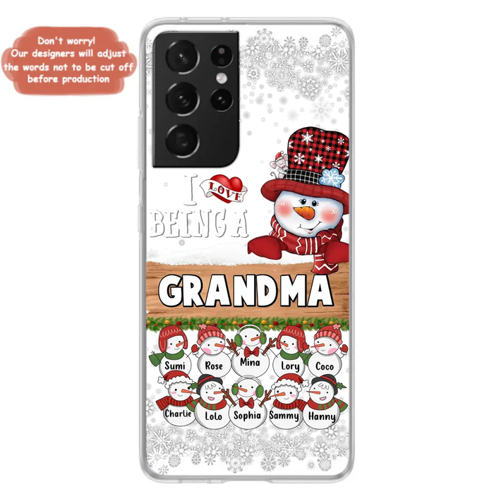 Personalized Grandma Phone Case - Up to 10 Grandkids - Christmas Gift Idea for Grandma - I Love Being A Grandma - Case For iPhone/Samsung