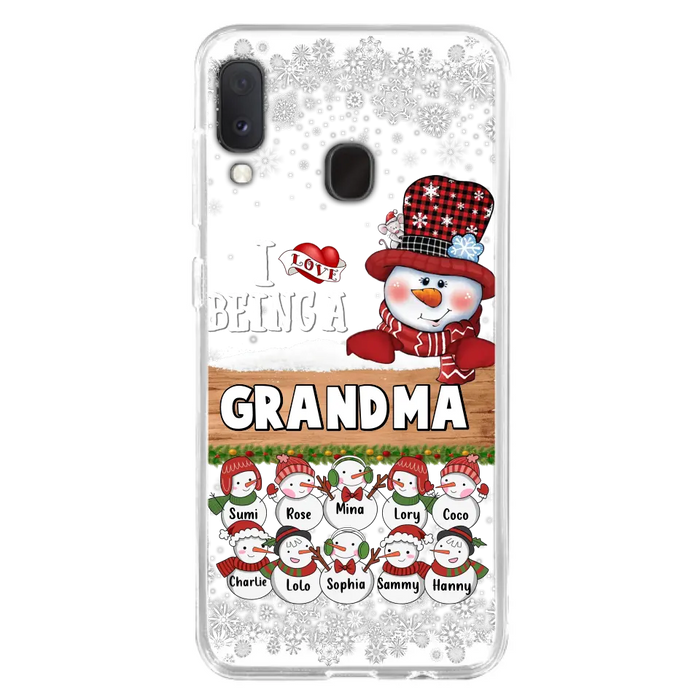 Personalized Grandma Phone Case - Up to 10 Grandkids - Christmas Gift Idea for Grandma - I Love Being A Grandma - Case For iPhone/Samsung