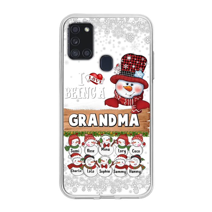 Personalized Grandma Phone Case - Up to 10 Grandkids - Christmas Gift Idea for Grandma - I Love Being A Grandma - Case For iPhone/Samsung