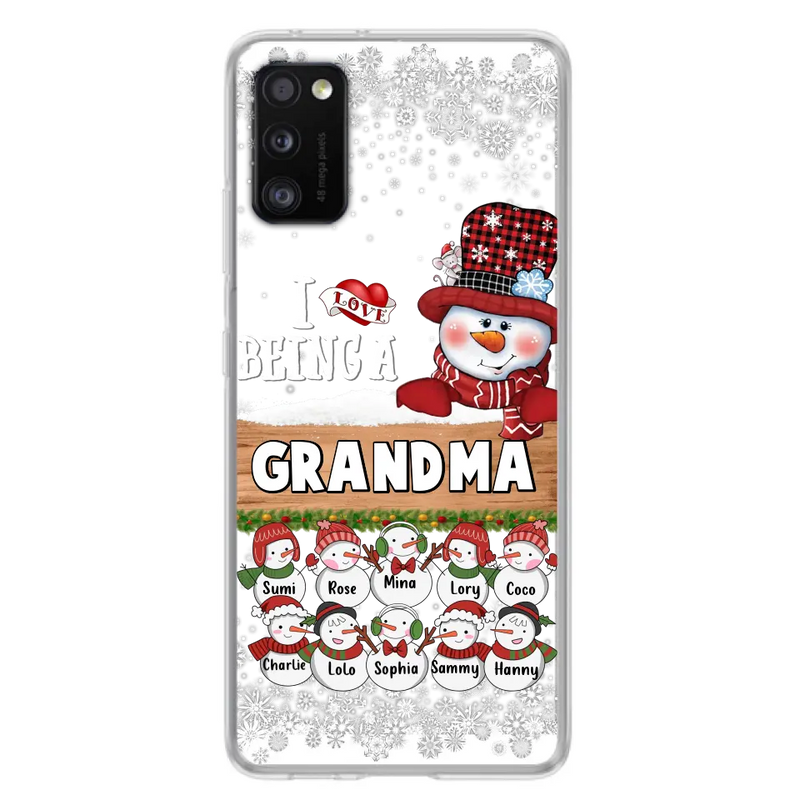 Personalized Grandma Phone Case - Up to 10 Grandkids - Christmas Gift Idea for Grandma - I Love Being A Grandma - Case For iPhone/Samsung