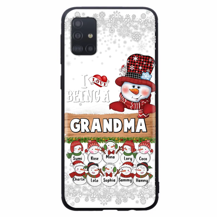 Personalized Grandma Phone Case - Up to 10 Grandkids - Christmas Gift Idea for Grandma - I Love Being A Grandma - Case For iPhone/Samsung