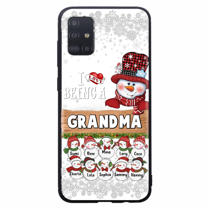 Personalized Grandma Phone Case - Up to 10 Grandkids - Christmas Gift Idea for Grandma - I Love Being A Grandma - Case For iPhone/Samsung