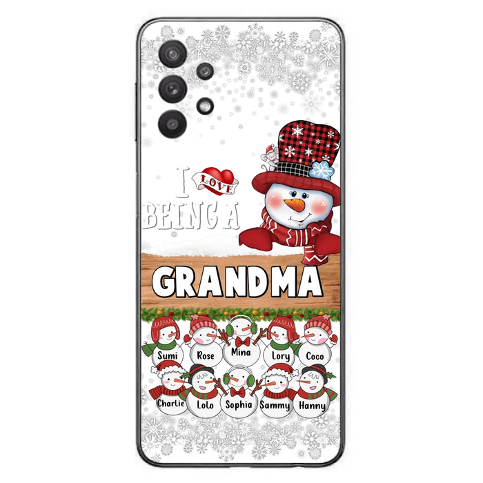 Personalized Grandma Phone Case - Up to 10 Grandkids - Christmas Gift Idea for Grandma - I Love Being A Grandma - Case For iPhone/Samsung