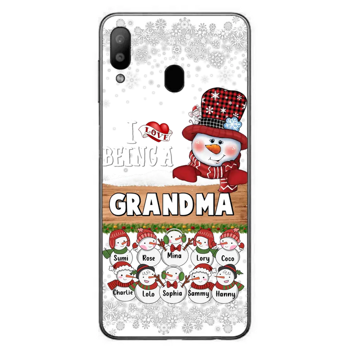 Personalized Grandma Phone Case - Up to 10 Grandkids - Christmas Gift Idea for Grandma - I Love Being A Grandma - Case For iPhone/Samsung