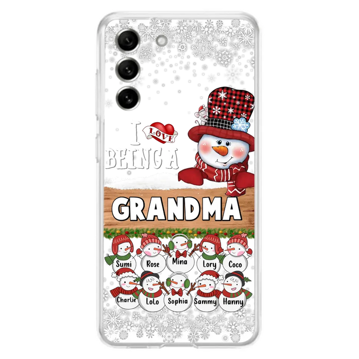 Personalized Grandma Phone Case - Up to 10 Grandkids - Christmas Gift Idea for Grandma - I Love Being A Grandma - Case For iPhone/Samsung