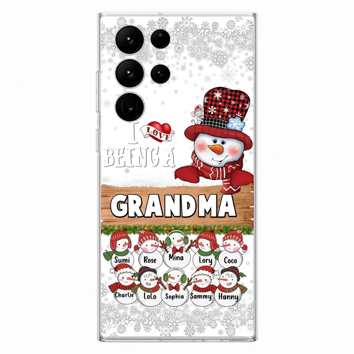 Personalized Grandma Phone Case - Up to 10 Grandkids - Christmas Gift Idea for Grandma - I Love Being A Grandma - Case For iPhone/Samsung