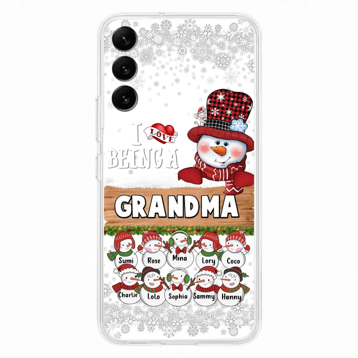 Personalized Grandma Phone Case - Up to 10 Grandkids - Christmas Gift Idea for Grandma - I Love Being A Grandma - Case For iPhone/Samsung