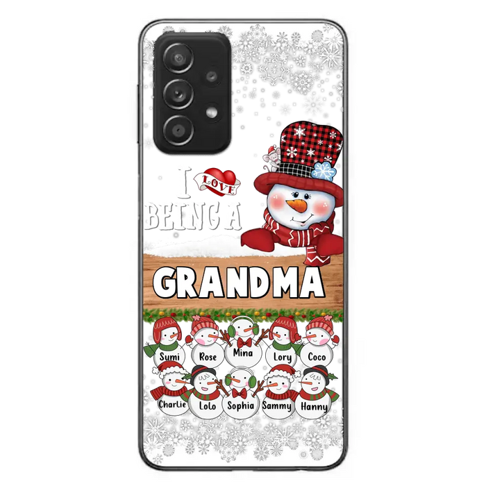 Personalized Grandma Phone Case - Up to 10 Grandkids - Christmas Gift Idea for Grandma - I Love Being A Grandma - Case For iPhone/Samsung
