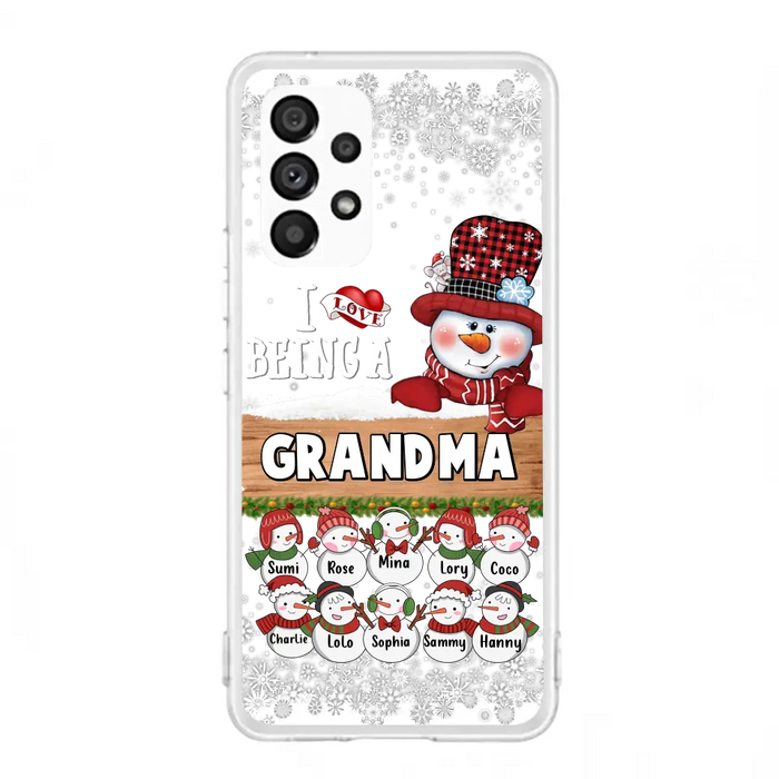 Personalized Grandma Phone Case - Up to 10 Grandkids - Christmas Gift Idea for Grandma - I Love Being A Grandma - Case For iPhone/Samsung