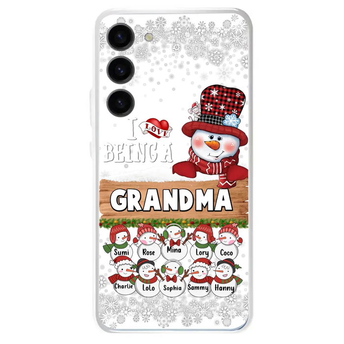 Personalized Grandma Phone Case - Up to 10 Grandkids - Christmas Gift Idea for Grandma - I Love Being A Grandma - Case For iPhone/Samsung